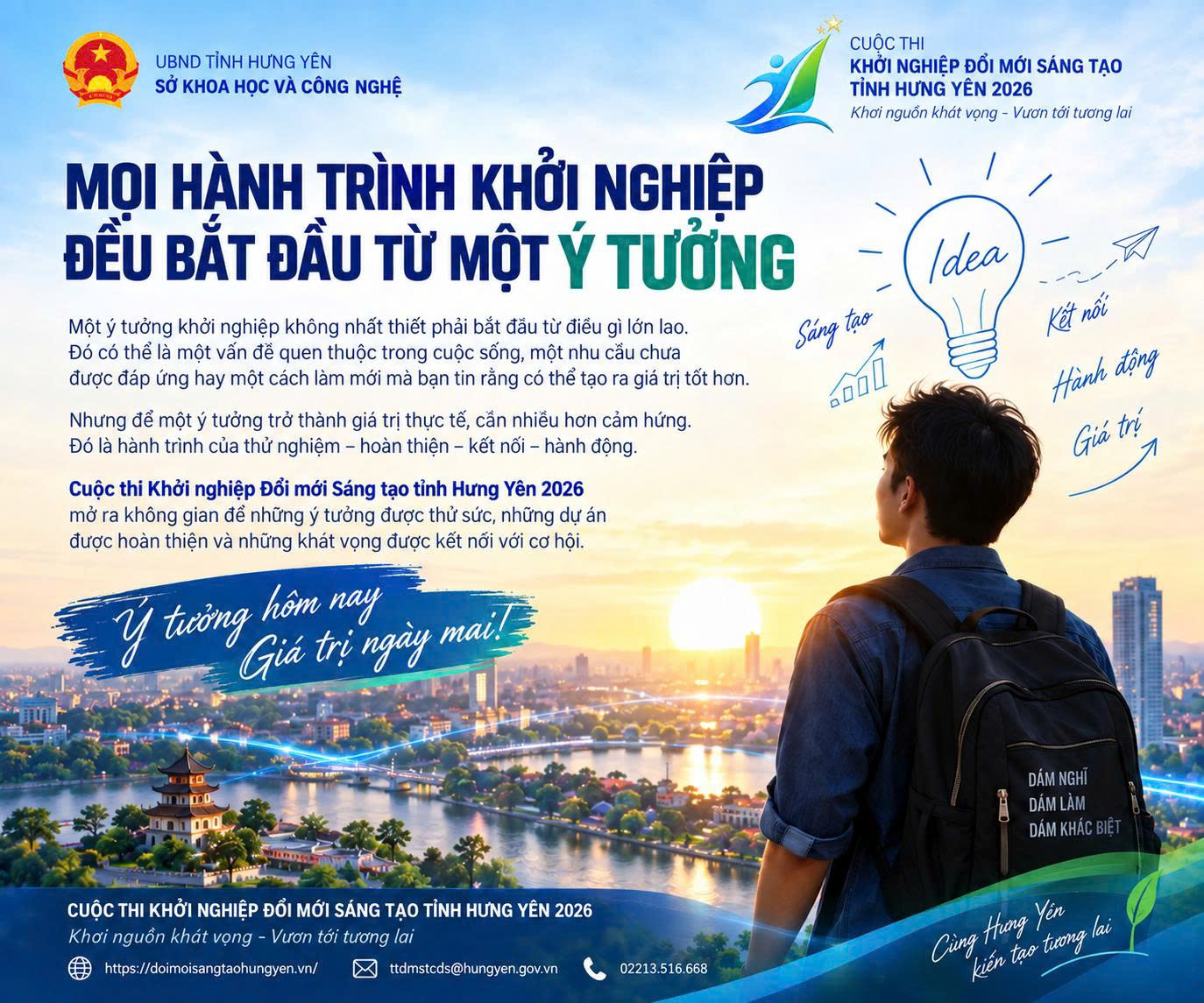 Hưng Yên điều chỉnh thời gian tổ chức Cuộc thi Khởi nghiệp, đổi mới sáng tạo năm 2026