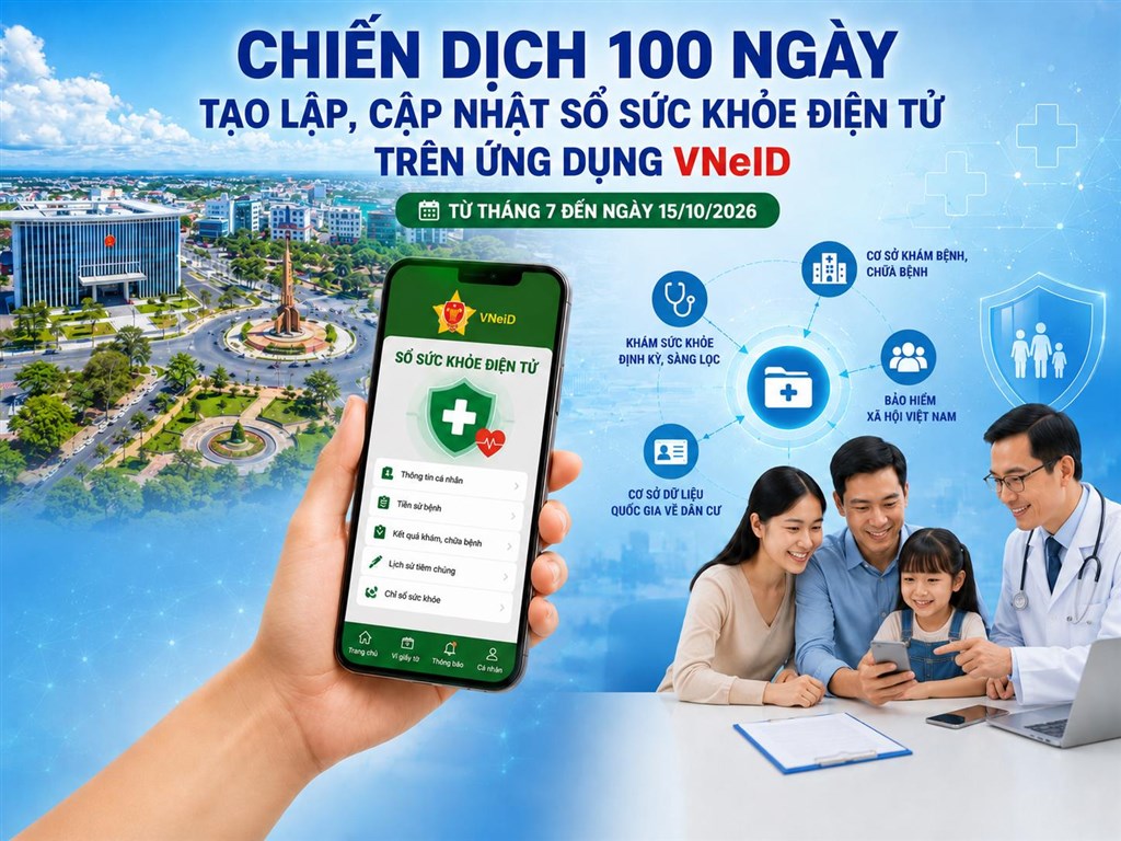 XÃ NGUYỄN VĂN LINH TRIỂN KHAI CHIẾN DỊCH 100 NGÀY CẬP NHẬT SỔ SỨC KHỎE ĐIỆN TỬ TRÊN VNEID