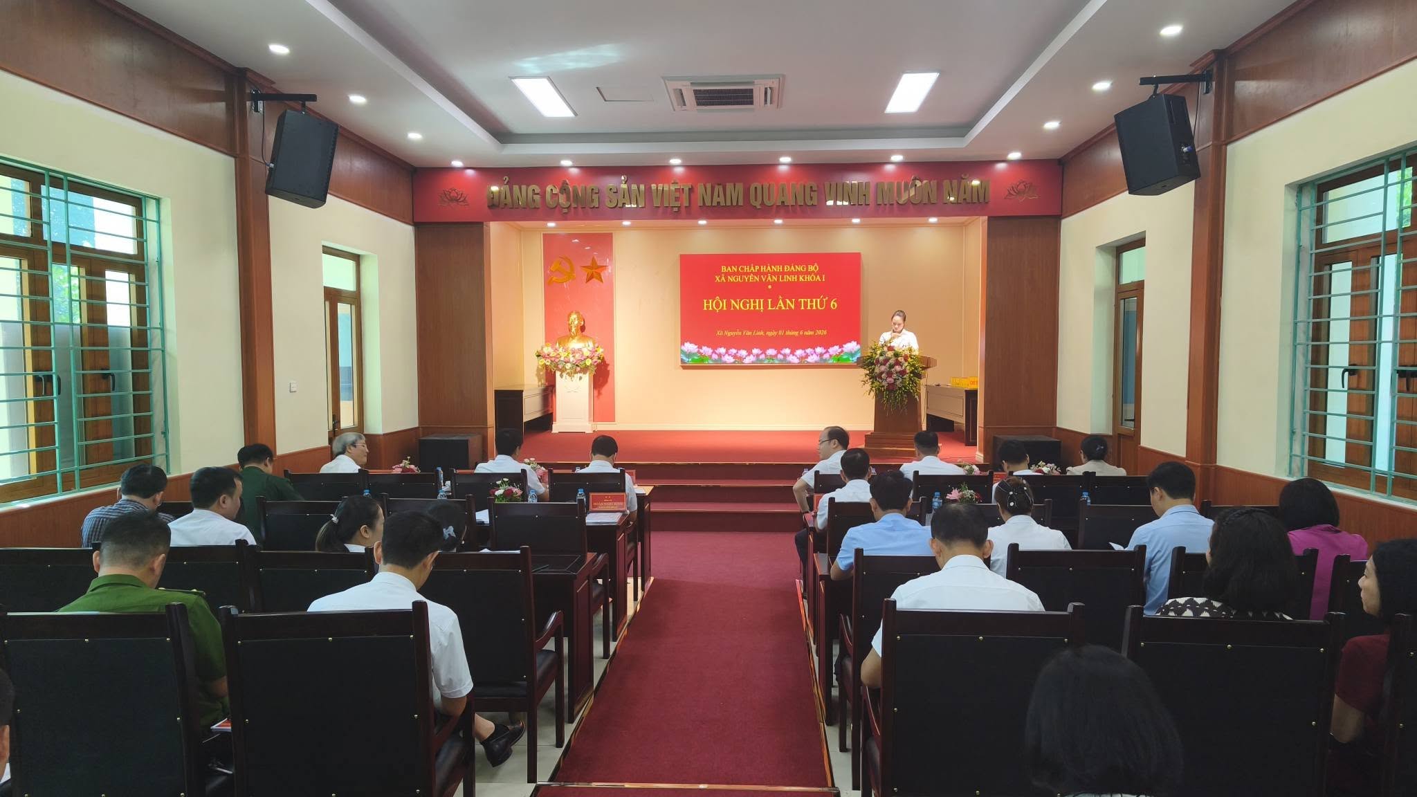 ĐẢNG ỦY XÃ NGUYỄN VĂN LINH TỔ CHỨC HỘI NGHỊ BAN CHẤP HÀNH ĐẢNG BỘ XÃ KHÓA I, KỲ HỌP LẦN THỨ 6