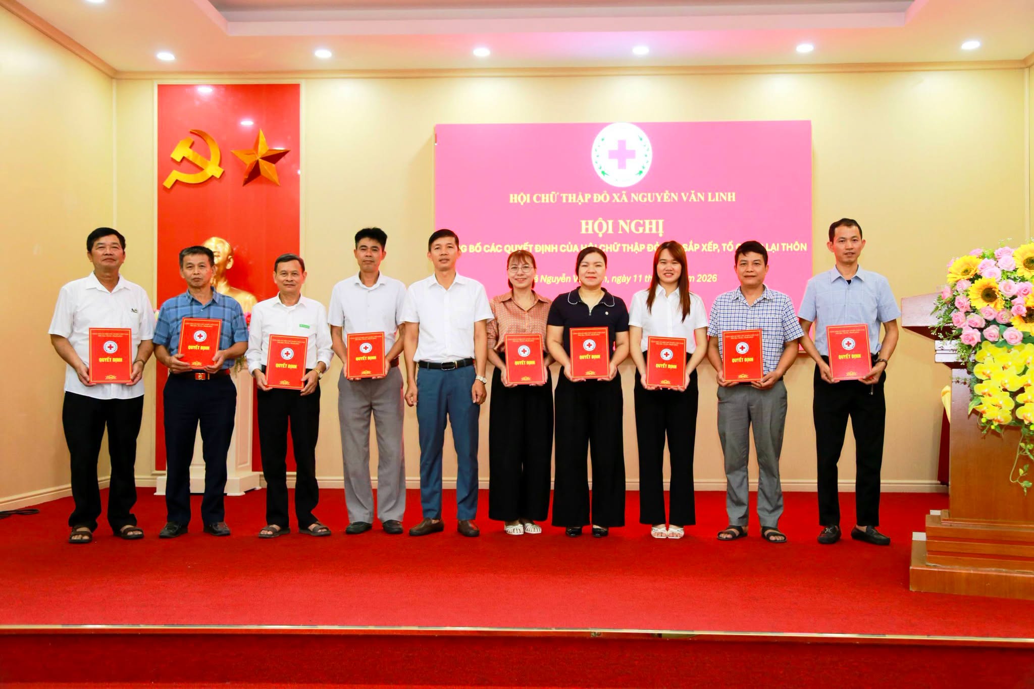HỘI CHỮ THẬP ĐỎ XÃ NGUYỄN VĂN LINH TỔ CHỨC HỘI NGHỊ CÔNG BỐ CÁC QUYẾT ĐỊNH SAU SẮP XẾP TỔ CHỨC HỘI CHỮ THẬP ĐỎ CƠ SỞ