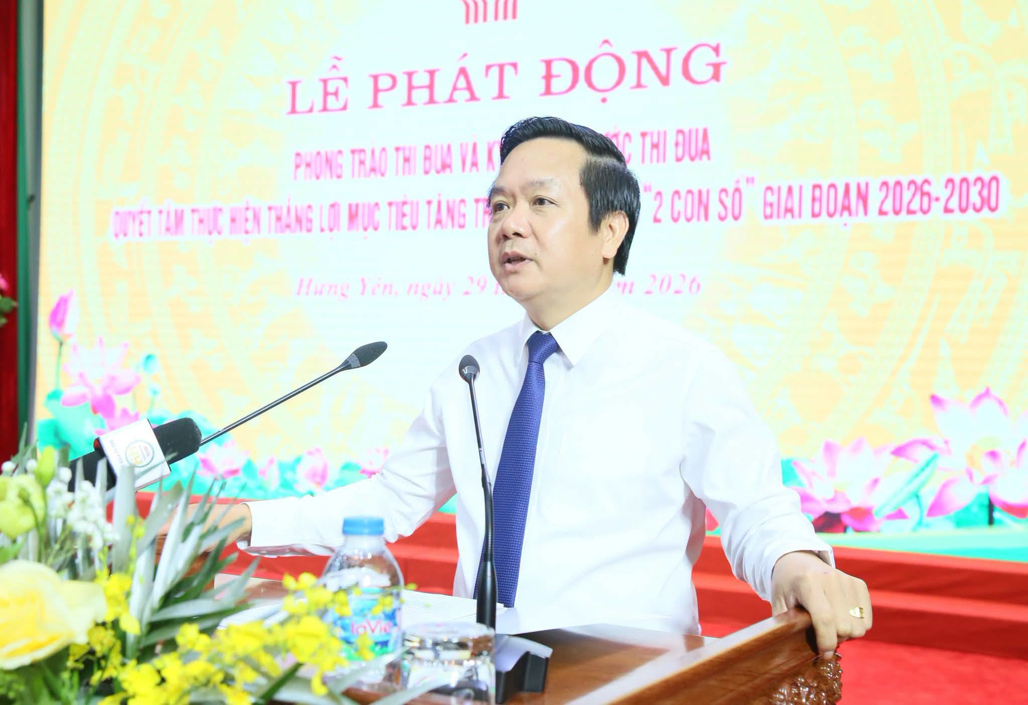 XÃ NGUYỄN VĂN LINH THAM DỰ LỄ PHÁT ĐỘNG PHONG TRÀO THI ĐUA "QUYẾT TÂM THỰC HIỆN THẮNG LỢI MỤC TIÊU TĂNG TRƯỞNG BỀN VỮNG '2 CON SỐ' TRÊN ĐỊA BÀN TỈNH HƯNG YÊN GIAI ĐOẠN 2026–2030"