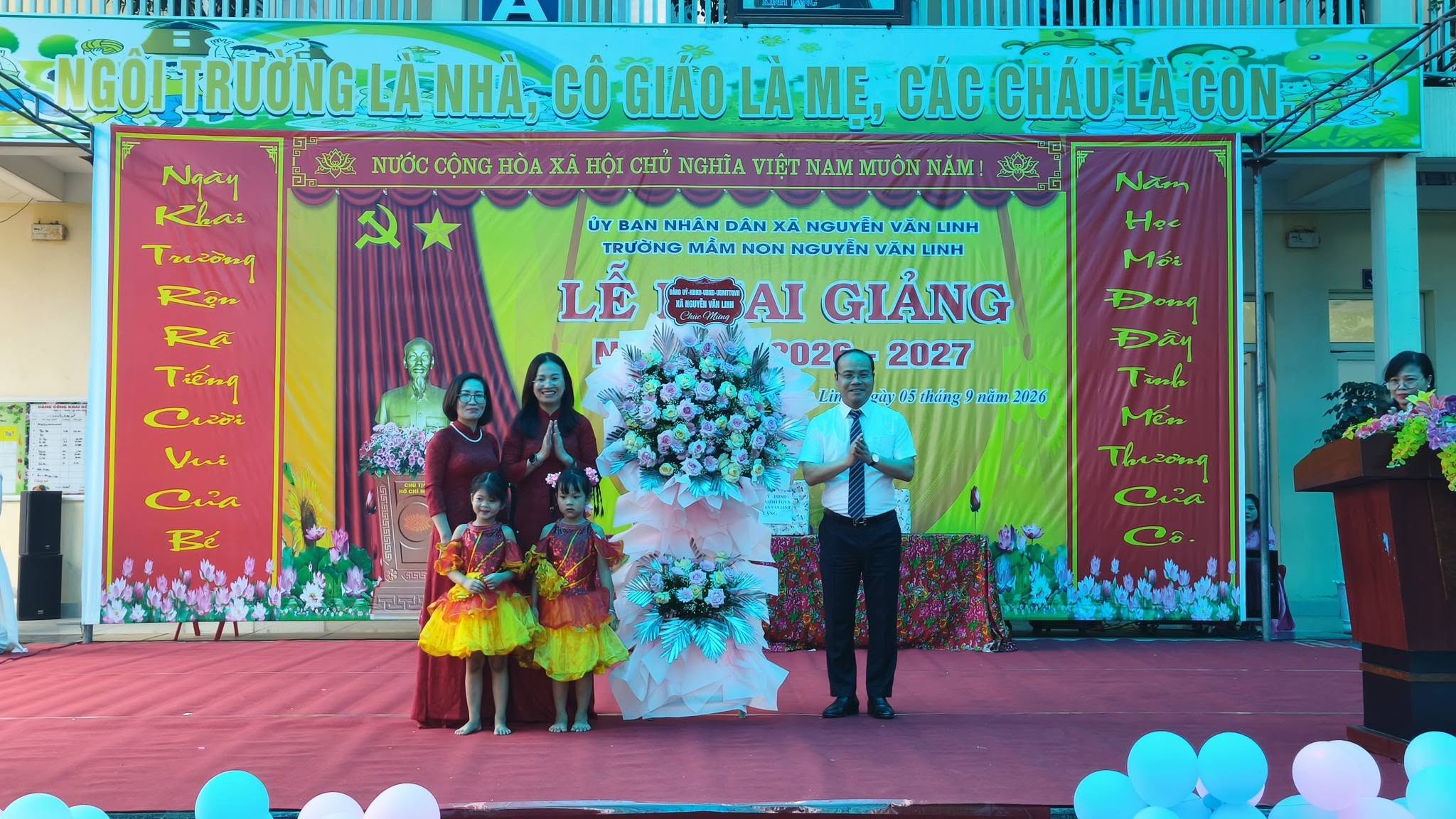 ĐỒNG CHÍ TRẦN QUỐC VIỆT – BÍ THƯ ĐẢNG ỦY DỰ KHAI GIẢNG NĂM HỌC MỚI 2026 – 2027 TẠI TRƯỜNG MẦM NON NGUYỄN VĂN LINH