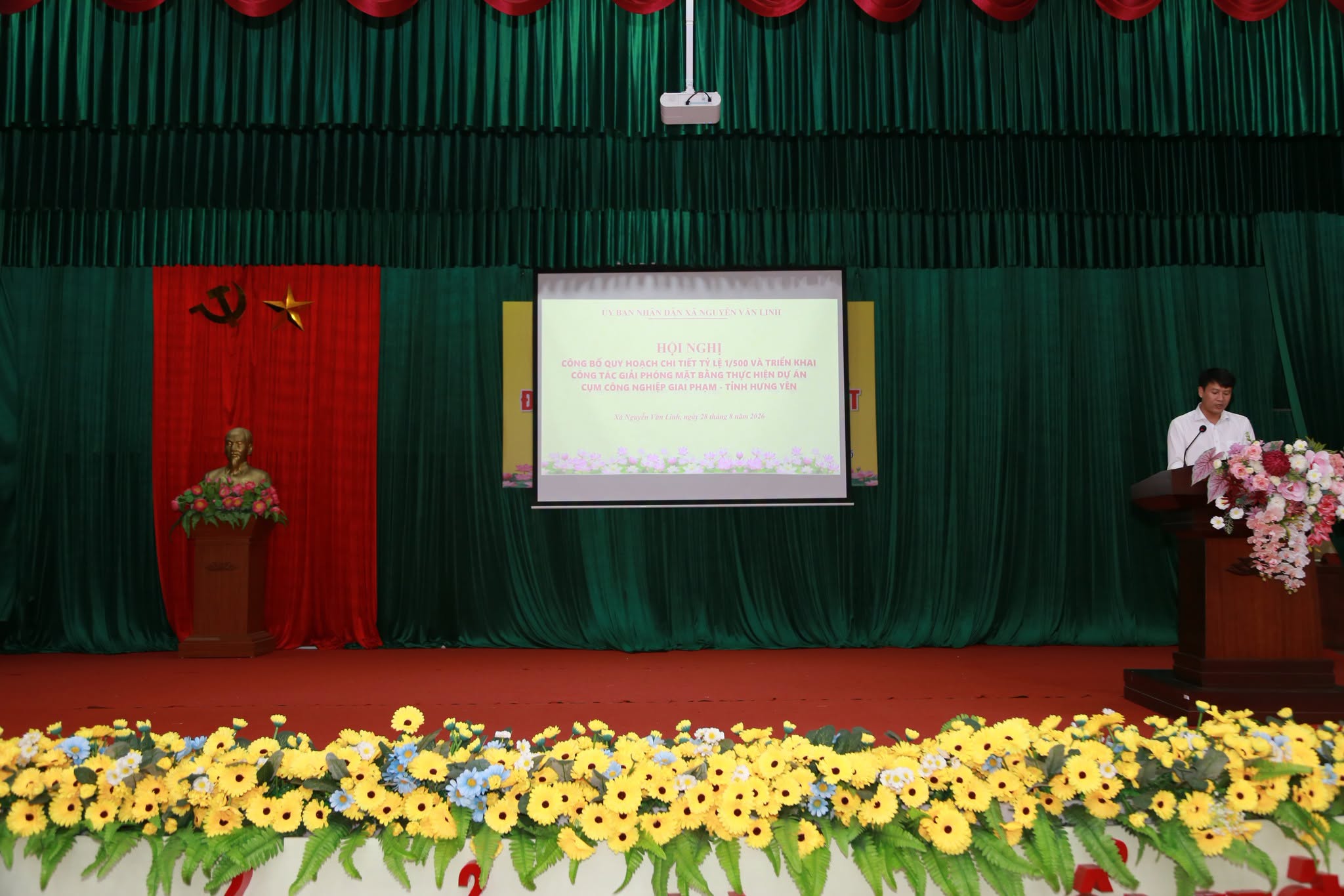 UBND XÃ NGUYỄN VĂN LINH CÔNG BỐ QUY HOẠCH CHI TIẾT TỶ LỆ 1/500 VÀ TRIỂN KHAI CÔNG TÁC GIẢI PHÓNG MẶT BẰNG DỰ ÁN CỤM CÔNG NGHIỆP GIAI PHẠM