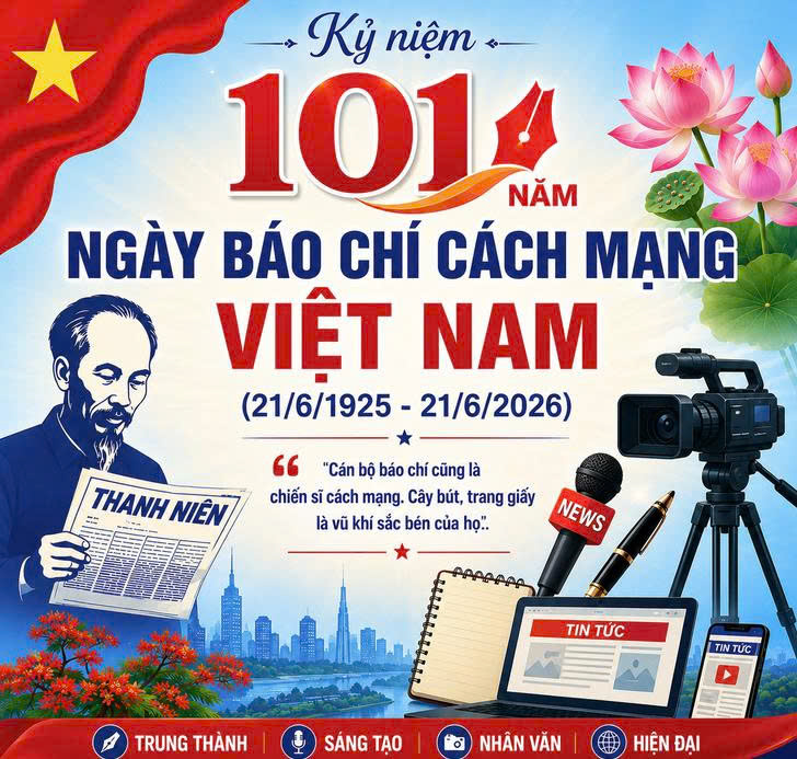 CHÚC MỪNG NGÀY BÁO CHÍ CÁCH MẠNG VIỆT NAM 21/6/2026