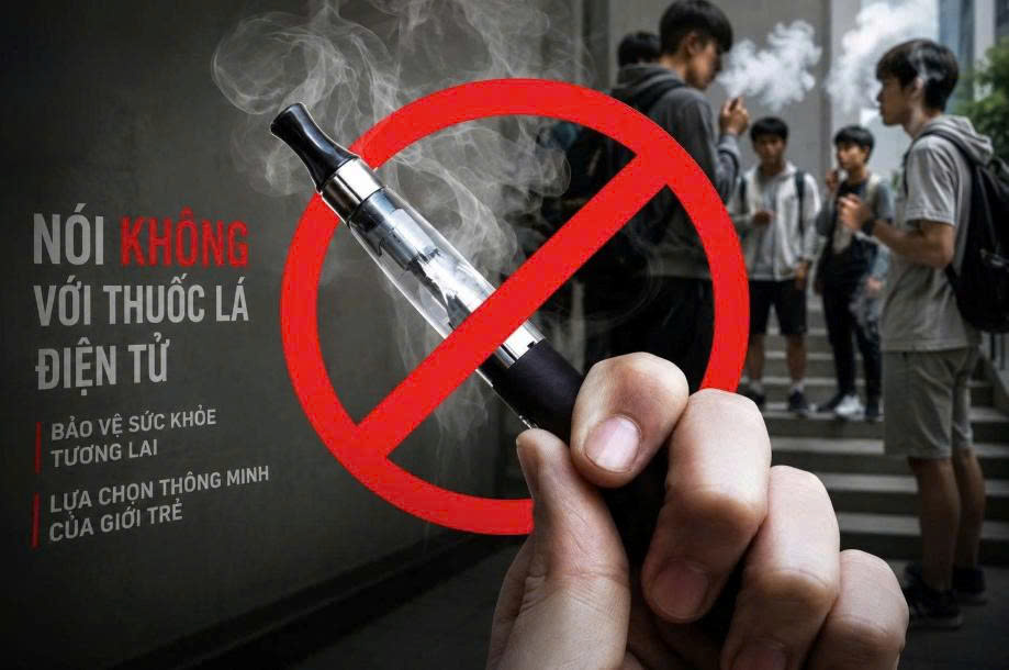 CHUNG TAY PHÒNG, CHỐNG THUỐC LÁ ĐIỆN TỬ, THUỐC LÁ NUNG NÓNG VÀ MA TÚY – BẢO VỆ SỨC KHỎE CỘNG ĐỒNG