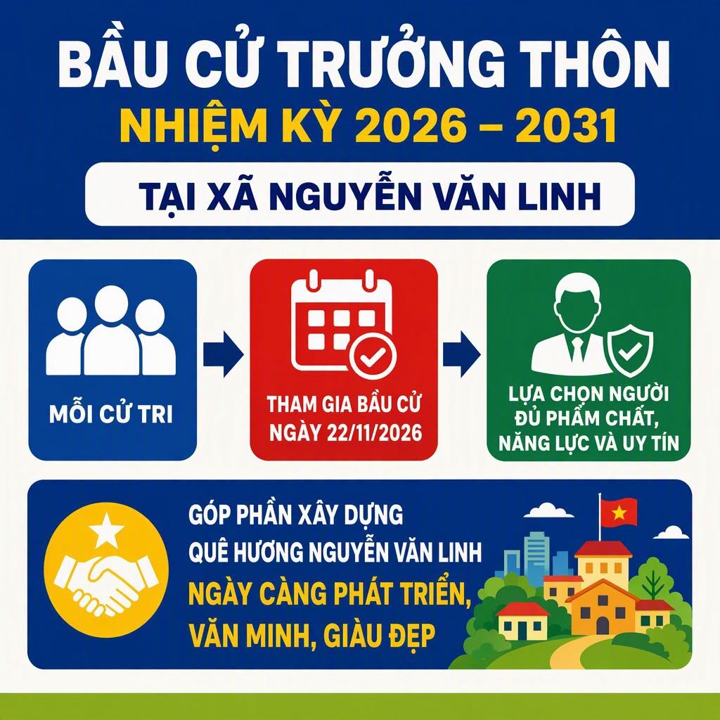 BẦU CỬ TRƯỞNG THÔN NHIỆM KỲ 2026 – 2031